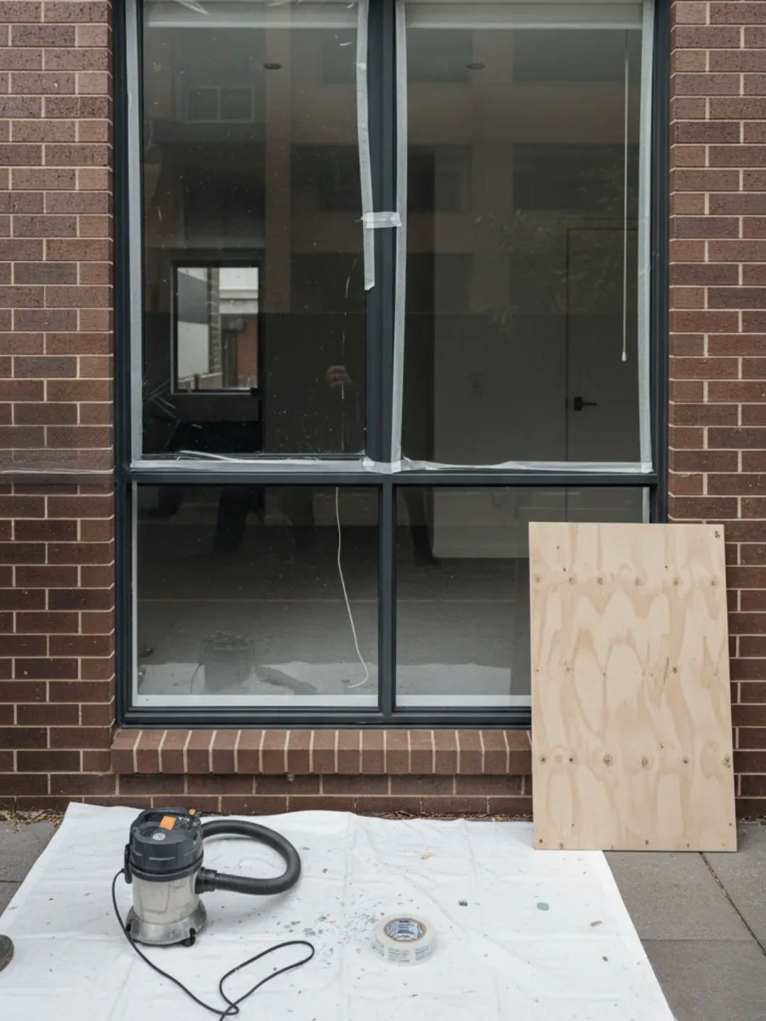 Emergency make-safe glass repairs South Brisbane securing broken windows fast with temporary protection and replacement service.